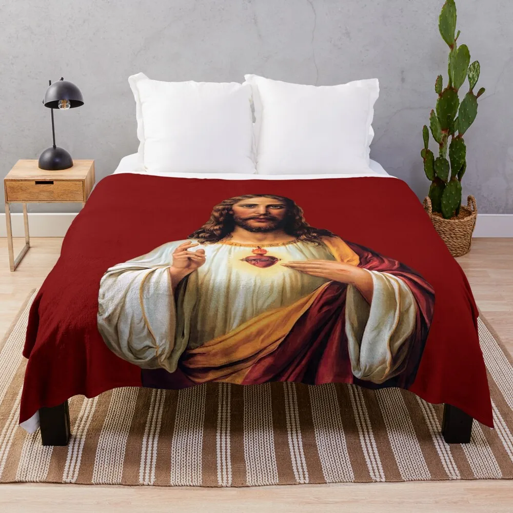 

Sacred Heart of Jesus - III (transparent background design) Throw Blanket Furry Cute Plaid Kid'S Blankets