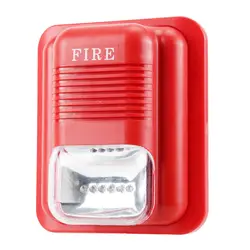 DC12V/24V Sound And Light Fire Protection Alarm Warning Strobe Siren Alert Kit