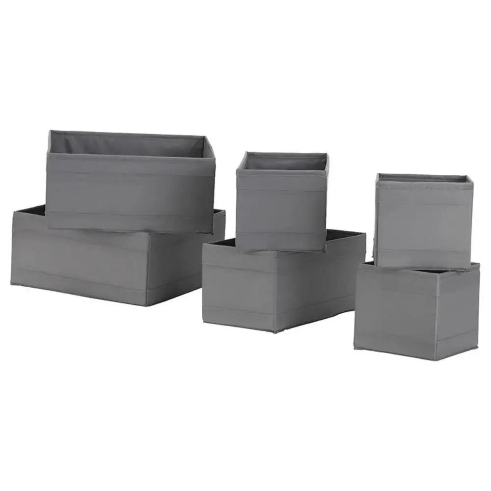 Grey/White/Purple Closet Organizer Boxes 2024 Fabric Art Foldable Closet Organizer Underwear Organizer Clothes 3