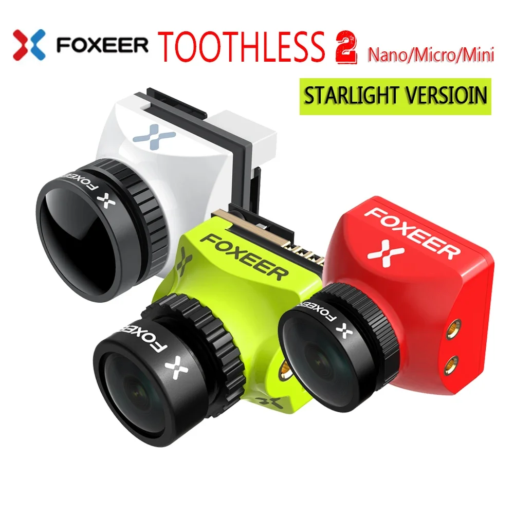 Foxeer Mini/Micro/Nano Toothless 2 Cmos 1/2 1200Tvl Pal/Ntsc 4:3 16:9 Fpv Osd Camera Immagine Naturale Per Rc Fpv Racing Drone