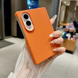 Luxury Matte Candy Solid Color Frosted Hard PC Slim Shockproof Case - Galaxy Z Fold 8 Ultra (Orange)