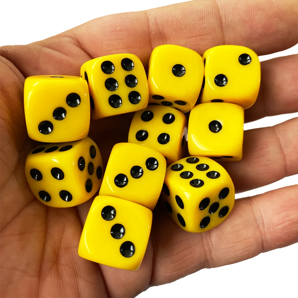 10 Dadi Acrilici 16mm, Colori Misti, Angoli Squadrati/rotondi, Alta Qualità Per Giochi Da Tavolo