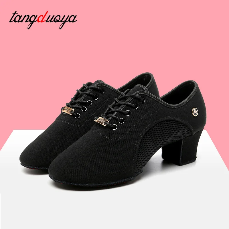New Latin Dance Shoes Fur/Rubber Sole Tango Salsa Girls Woman Adult Modern Ballroom Dance Shoes Teacher Shoes 5cm Oxford Sneaker