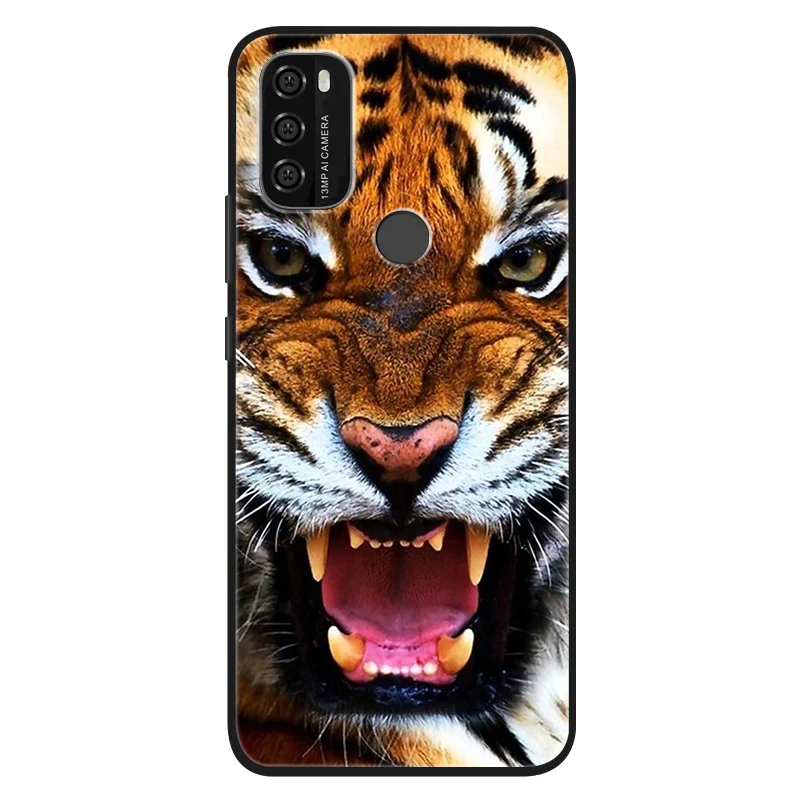 Silicone Cute Cats Painted Soft Black Cover