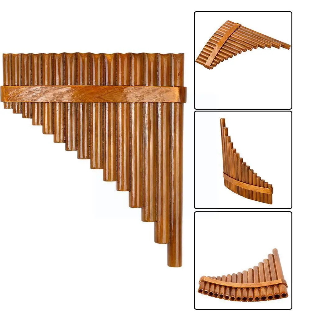 Natural Bamboo Pipe Pan Flute Chinese Folk Musical Panflute Instrument