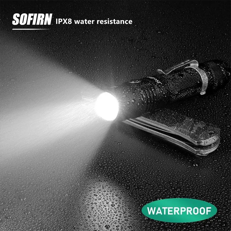 Sofirn SP31 V2.0 Powerful Tactical LED Flashlight 18650 Cree XPL HI 1200lm Torch Light Lamp with Dual Switch Power Indicator ATR
