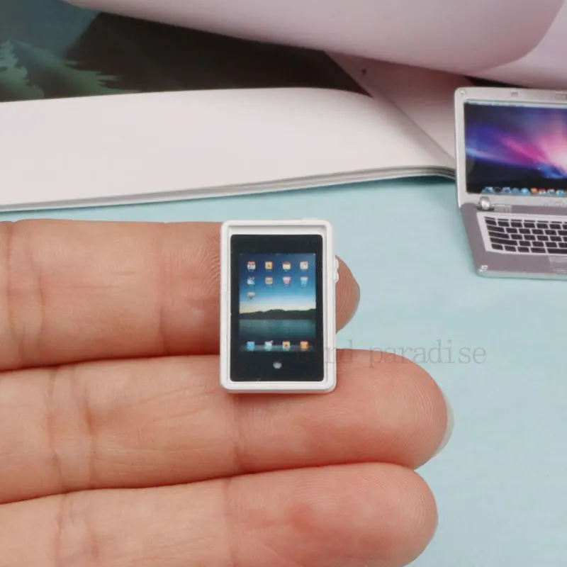 Miniature Model Toys Mini Mobile Phone Ipad Laptop Notebook Macbook for Barbie Dolls Bjd Ob11 1/6 1/8 Dollhouse Diy Accessories 4