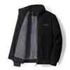 Fleece Jacket Men Winter Thick Corduroy Jackets Coats Solid Color Zipper Stand Collar Windbreaker Fashion Casual Parkas Outwear 4