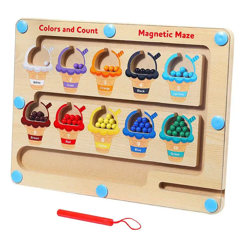 

Counting Matching Toys Sturdy Wooden Montessori Toys Magnetic Boards Early Education Math Games Color Matching Learning Counting