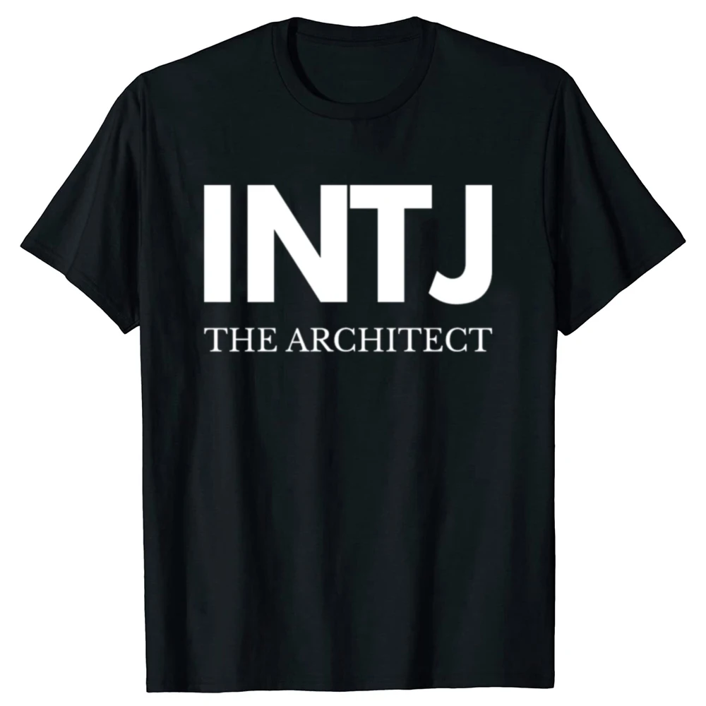 Lustige INTJ The Architect Grafik-T-Shirts für Herren und Damen, modisch, lässig, 100 % Baumwolle, lockeres, übergroßes Architektur-T-Shirt