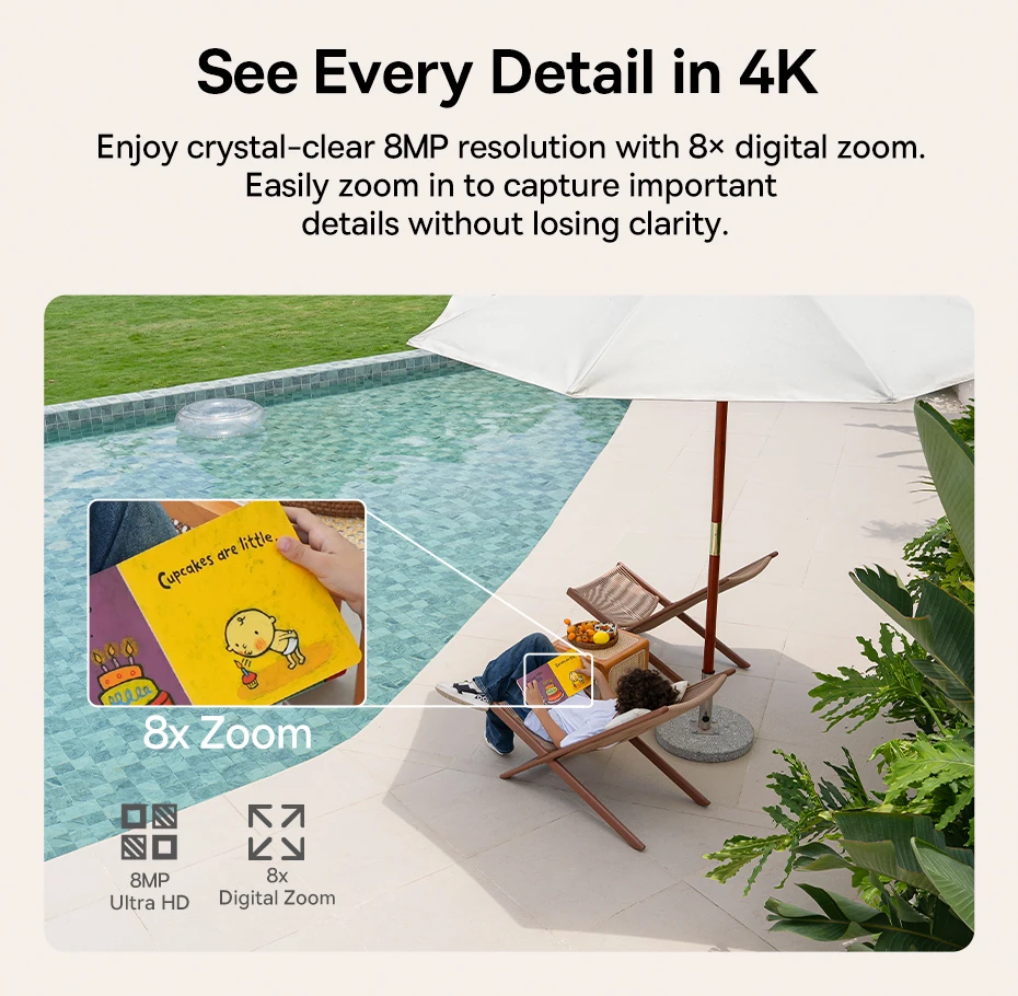 Baseus Security S2 Outdoor Camera 4K Clarity Solar