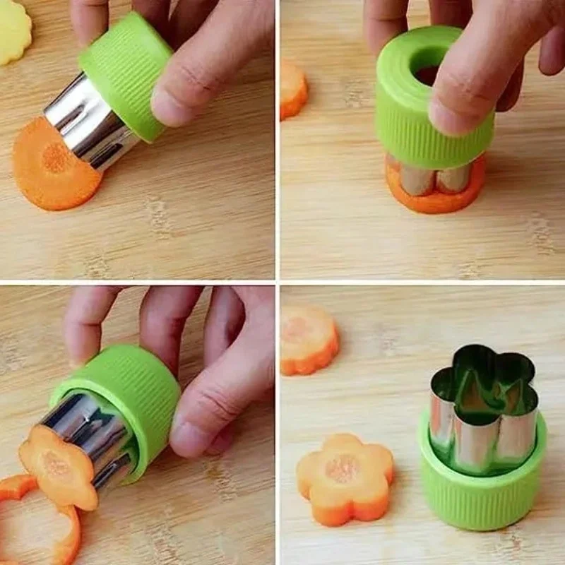 12Pcs Vegetable Cutter Shapes Sets Mini Size Cutters Fruit Cutters Kids Food Pastry Stamps Mold Biscuits