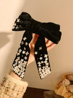 Ele Bla Velvet Hairpin with  Knot for Women Gentle Headwear for Autumn And Winter Wrapped Hair Ba of Head