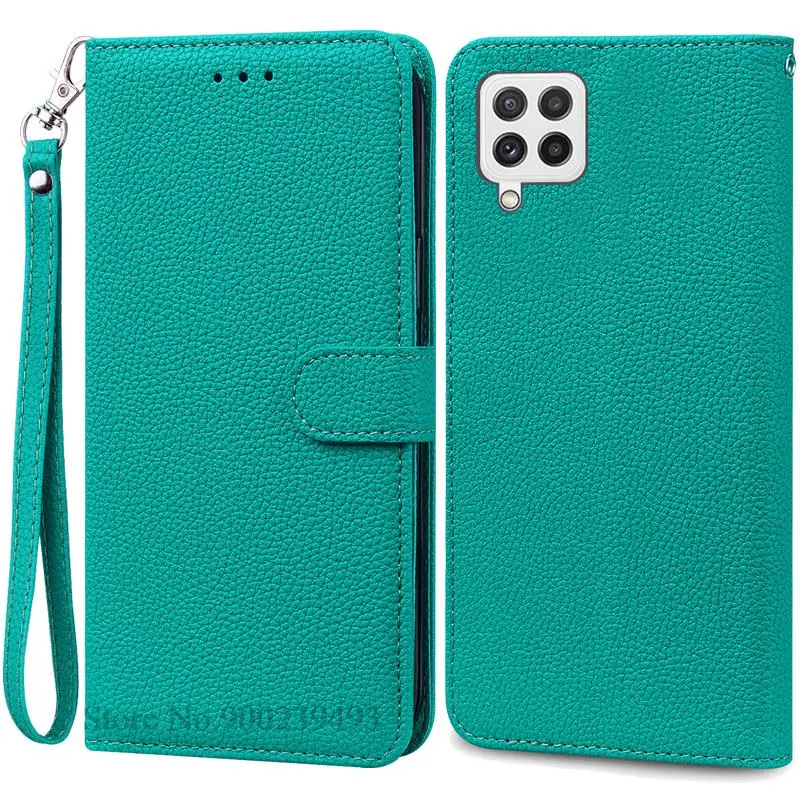 Leather Wallet Flip Case Soft Silicone Cover for Samsung Galaxy M32 - Stylish Protective s