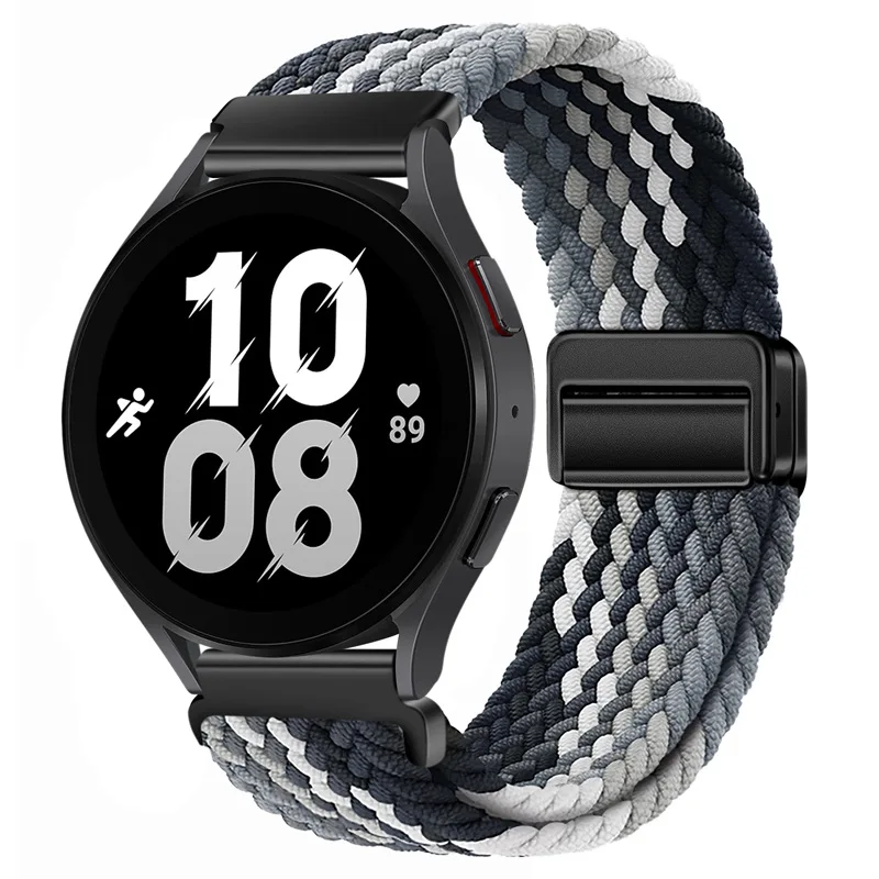 Nylon Braided Loop Strap Bracelet Band - Adjustable and Stylish, 20mm/22mm