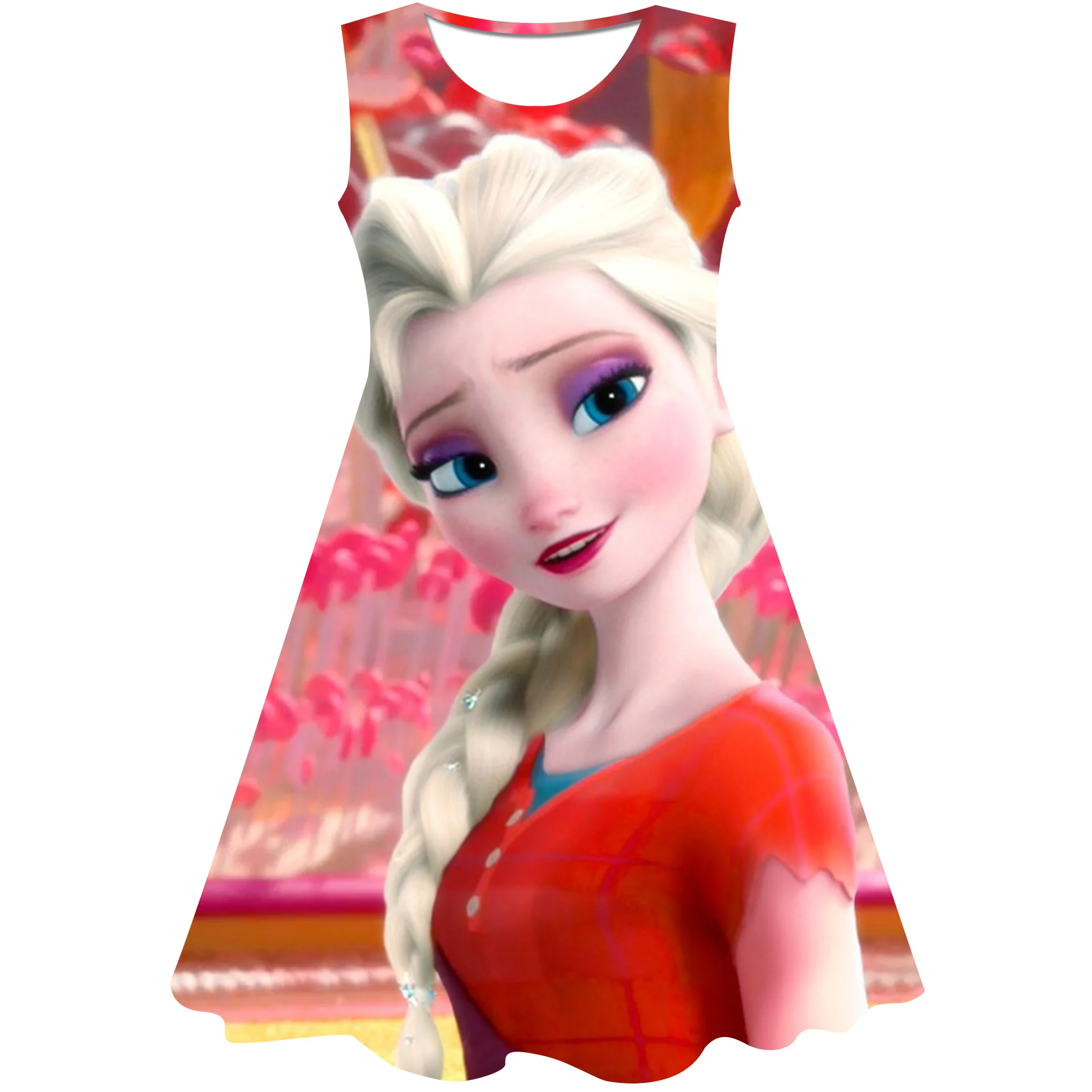 

Frozen 1&2 Anna Elsa Coronation Princess Dress Kids Birthday Party Vestidos Snow Queen Cosplay Costume Girls Ball Gown Clothes