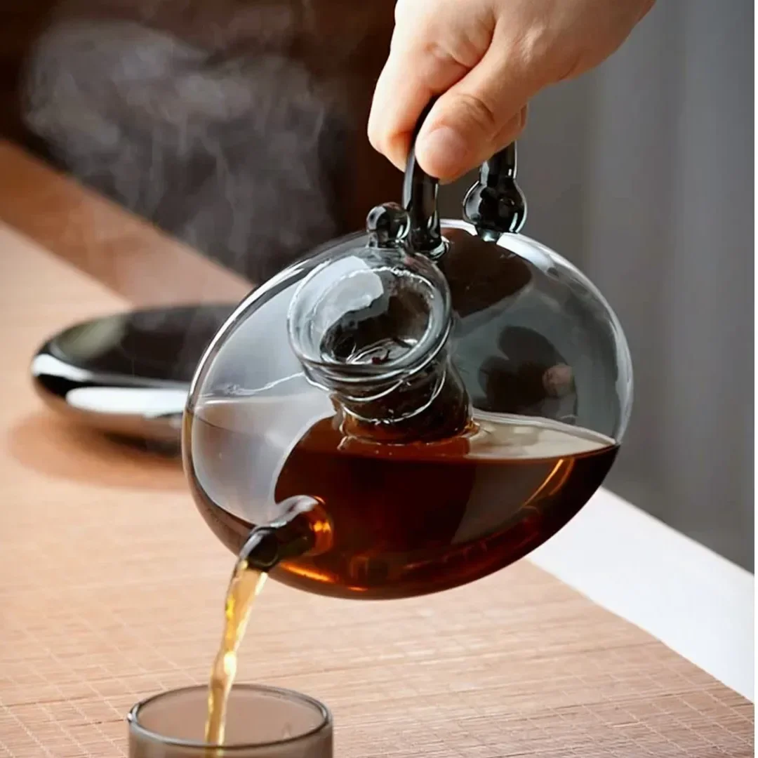 Nordic Heat Resistant Glass Tea Kettle with Infuser Teapot Set