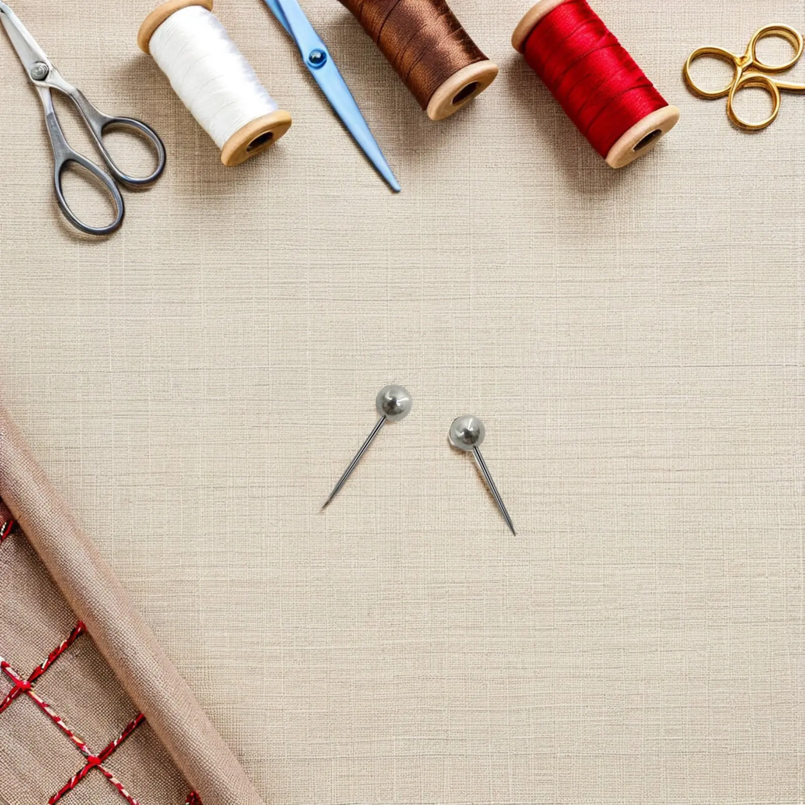 500개 세련된 원형 압정, 코르크보드, 게시판, 지도, 사진, 메모, 노트, 디스플레이, 벽걸이, 사무실용 고강도 금속 압정