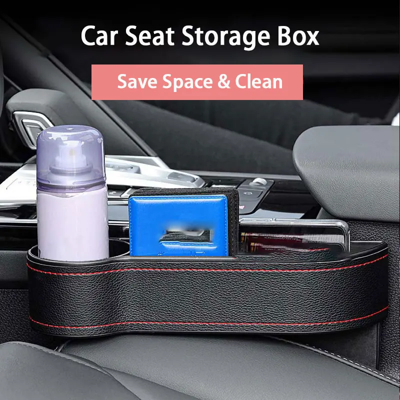 Seat Side Organizer Cup Holder For Cars Leather Multifunctional Auto Seat  Gap Filler Storage Box Seat Pocket Stowing Tidying - AliExpress