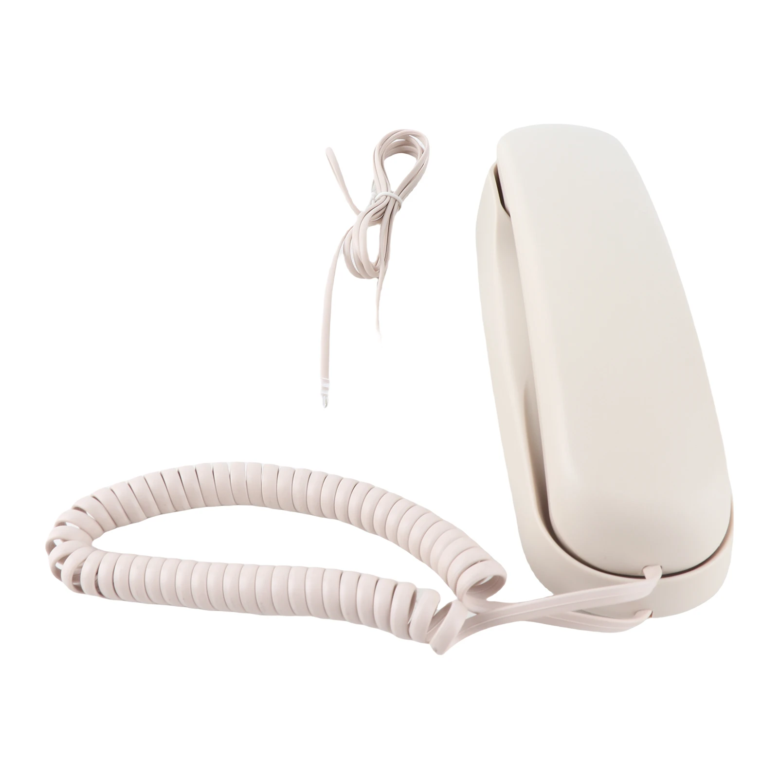 Compact Wall-Mountable Corded Landline Phone with Mute, Pause, and Redial Functions for Home, Hotel, or Office