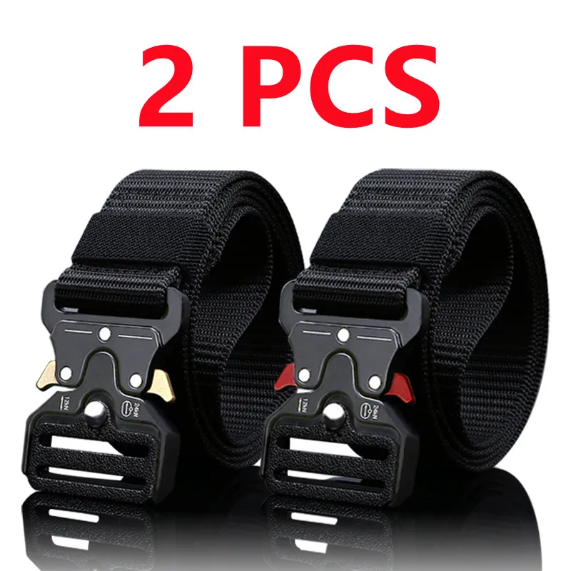 2pcs Versatile Men’s Tactical Belts – Durable, Adjustable Design – for Outdoor Hunting & Sports Enthusiasts BEST SELLERS