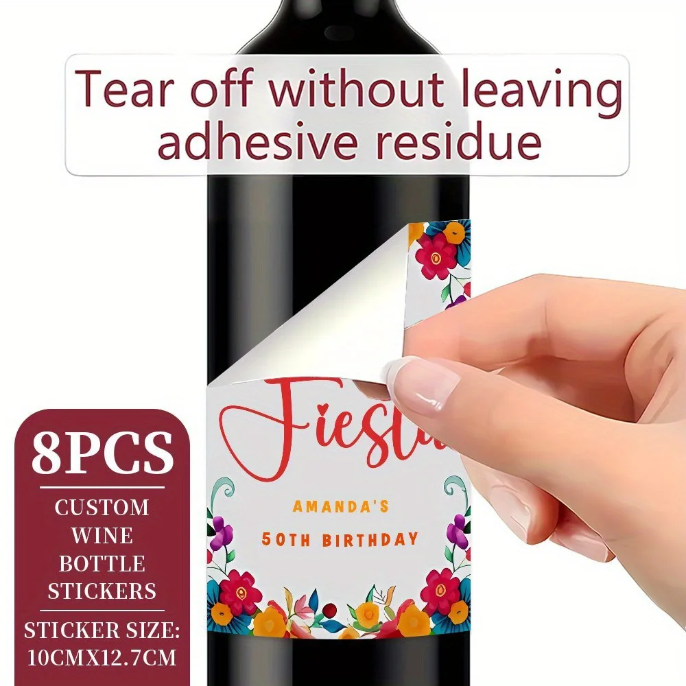 신코 데 마요 맞춤형 병 스티커 개인화된 이름&날짜 생동감 있는 4x5인치/10x..