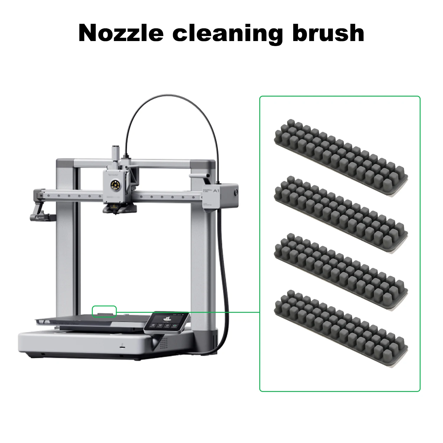 Für Bambu Lab A1/A1 MINI 3D Drucker Teile Düse wischen kit Effiziente reinigung 3D Drucker Zubehör 4PCS