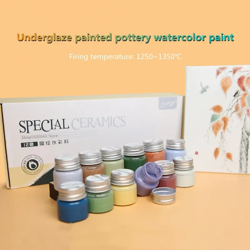 12-color Pottery Art Underglaze Watercolor Paint Morandi Color Glaze DIY Ceramic Coloring Jingdezhen High Temperature Glaze
