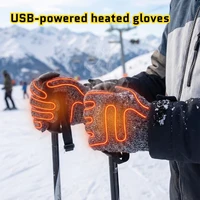 USB Heated Gloves Touchscreen Rechargeable Thermal Thickened for Skiing Motorcycle Cycling Commuting Outdoor Winter Activities