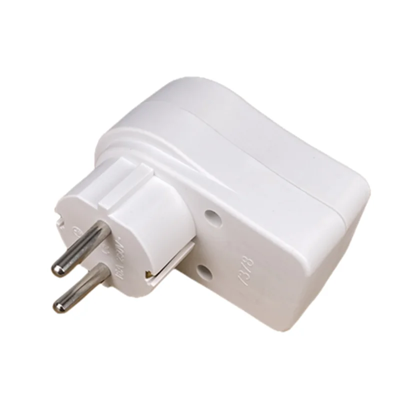 Plug Adapter Power Adapter Power Plug Adapter EU Plug Adapter Plug Converter EU Socket Converter European Type Conversion Plug 1 TO 1 Way EU Standard Power Adapter Socket With Switch Neon Indicator 16A Travel Plugs