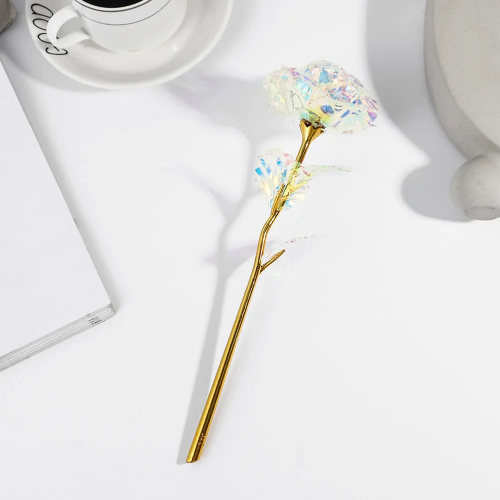 24K Gold Foil Plated Rose Flower with Display Stand - Perfect Gift for Mother's Day & Valentine's Day, Comes in Elegant Gift Box