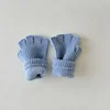 Autumn Winter Wool Warm Children Fingerless Gloves Boys Girls Chic Simplicity Candy Color Student Glove Half-finger Gloves 5