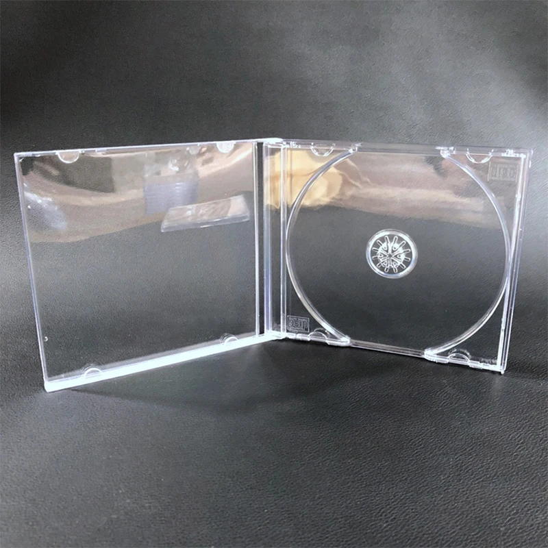 Boîtier de disque en plastique transparent, boîtier de disque de CD épaissi, boîte de disque de DVD, boîte d'évaluation de stockage, boîtiers d'album