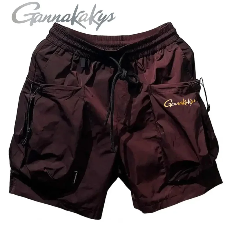 Summer Fishing Pants Men's Large Pocket Soft Sports Fashion Shorts Workwear Breathable Running Fishing Shorts