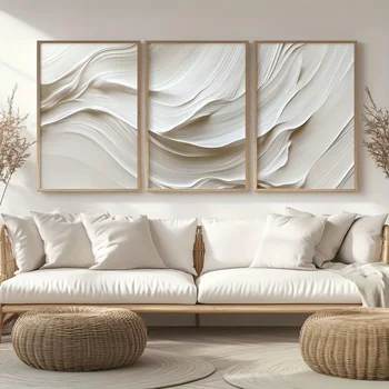 Neutral Beige Abstract Canvas 1