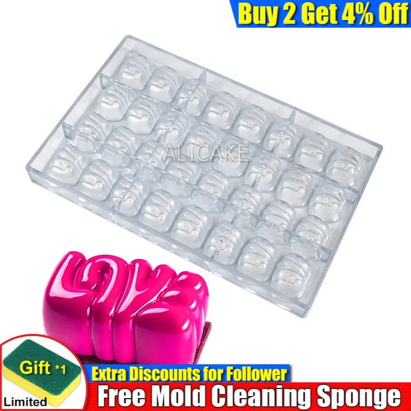 Polycarbonate Chocolate Mold LOVE Shape Professional Bonbons Candy