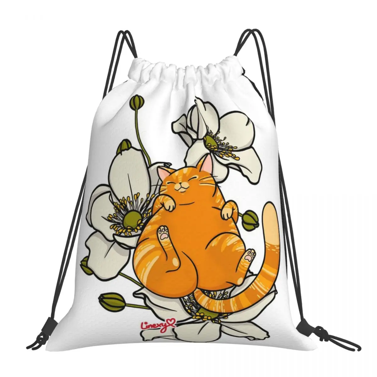 

Japanese Anemone Backpacks Multi-function Portable Drawstring Bags Drawstring Bundle Pocket Storage Bag BookBag Travel Students
