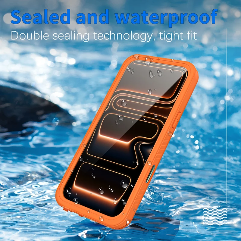 Ultimate Waterproof IP68 Full-Body Protective Diving Case with Heavy-Duty Drop Proof Design