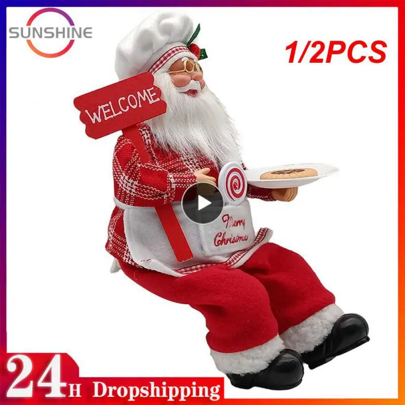 

1/2 шт. дюймовые рождественские стоячие шеф-повара Санта-Клауса, рождественские украшения для дома, рождественские украшения, товары для Рождества
