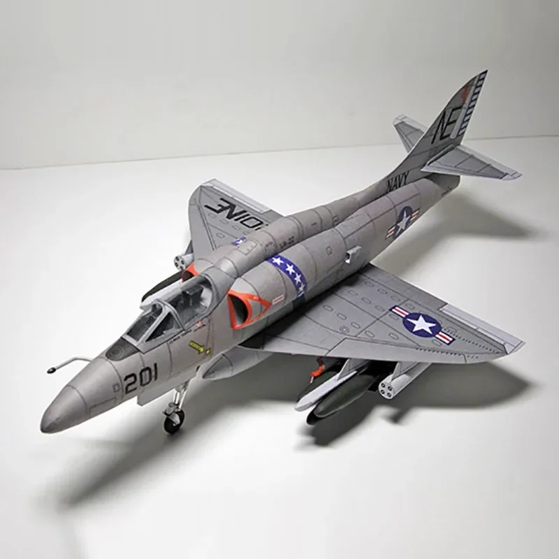 New! A-4 Skyhawk attack aircraft 1:33 Paper model DIY paper airplane model attack aircraft, children's birthday gift