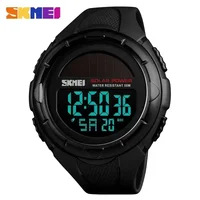SKMEI 1405 Sport Digital Mens Wristwatches Solar For Power Enviormentally Alarm Male Clock reloj hombre Men Luminous Watches 1