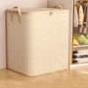 1pc Household Quilt Clothing Foldable Storage Box Non-woven Large Capacity Blanket Bedding Organizing Bag Dustproof Cabinet Box 1
