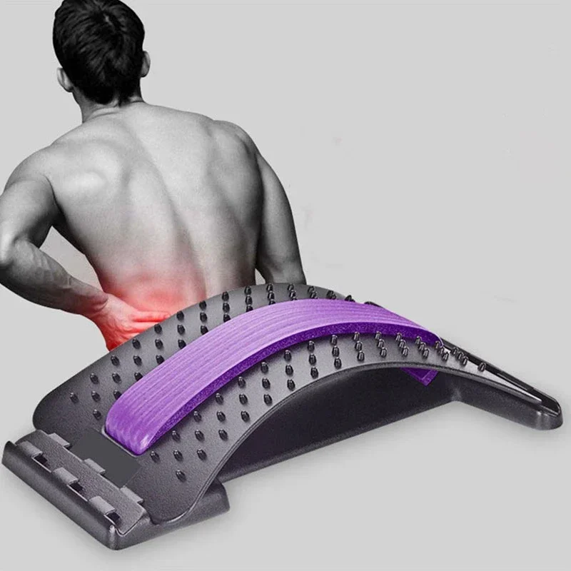 Adjustable Back Stretcher Multi-Level Massager Waist Neck Fitness Lumbar Cervical Spine Cervical Spine Support Massager Lying