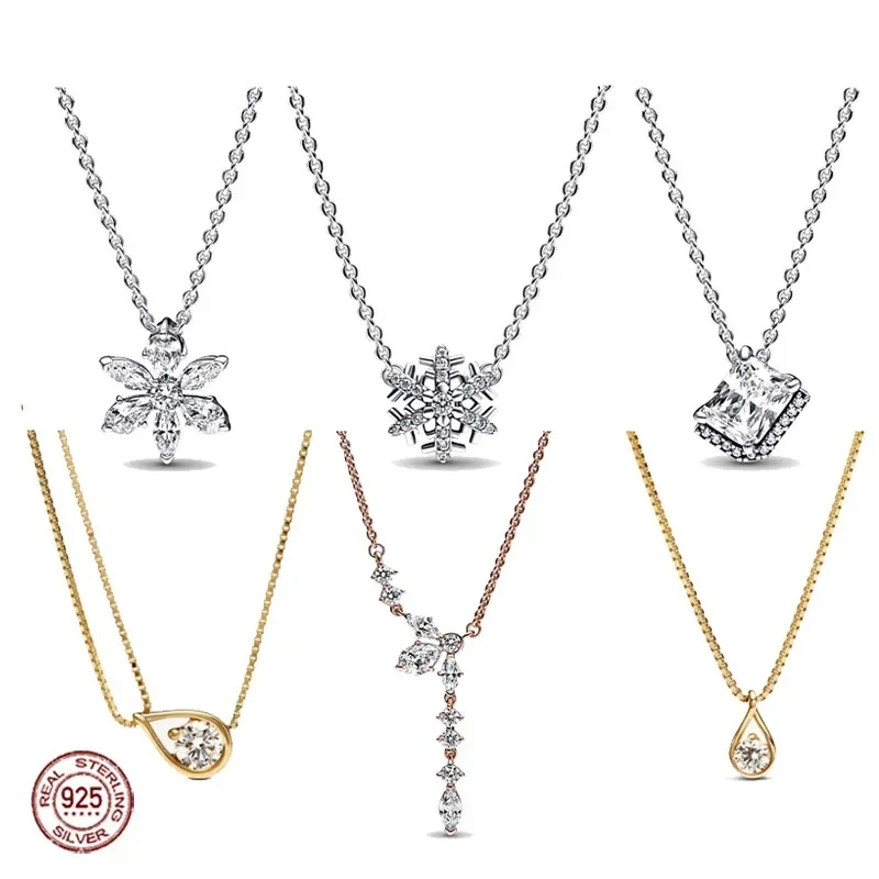 

High quality 925 sterling silver women's snowflake tea pot pendant necklace fit original versatile beads DIY exquisite gifts