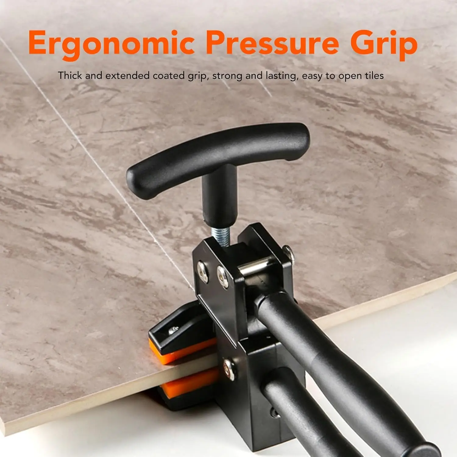 Heavy Duty Tile Breaking Pliers Manual Tile Cutter Aluminum Construction Rubber Coated Handles for Home Renovation Projects