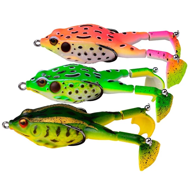 Topwater Frog Lure Bass Trout Fishing Lures Frog Soft Swimbait Floating Bait  With Weedless Hooks For Freshwater Saltwater - AliExpress