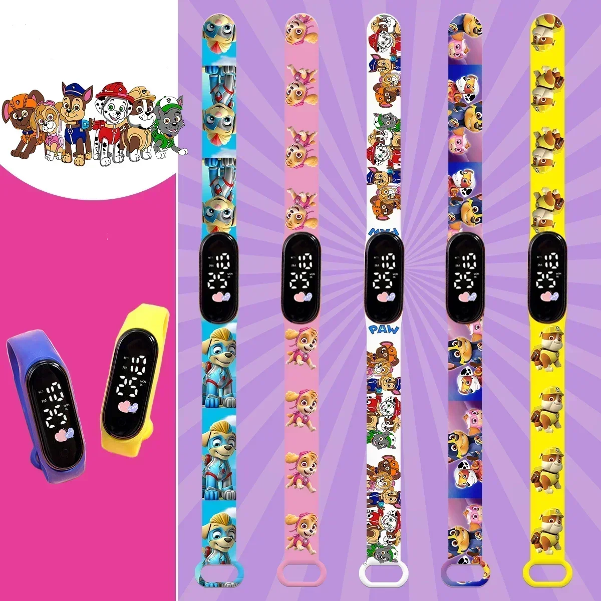 باو باترول بوكيمون ساعة أنيمي لصبي وفتاة ، بيكا ، تشوكا ، إبرابرا ، جلجل ، قطة ، ليد ، رقمية ، مقاومة للماء ، هدية عيد ميلاد ، ألعاب