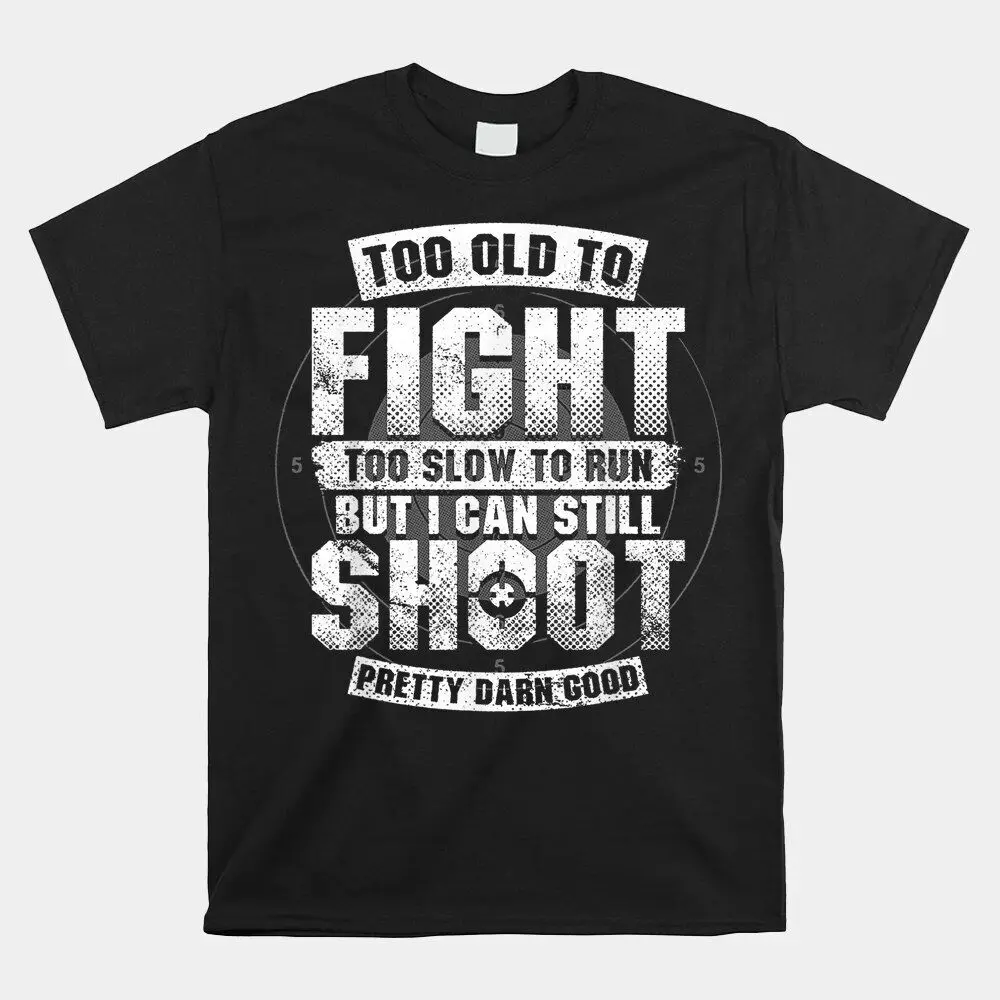 Слишком старый, чтобы сражаться слишком медленно, но я могу снимать футболку, размер меньше, качество 100% хлопок, короткий рукав Слишком старый, чтобы сражаться слишком медленно, но я могу снимать футболку, размер меньше, качество 100% хлопок, короткий рукав
