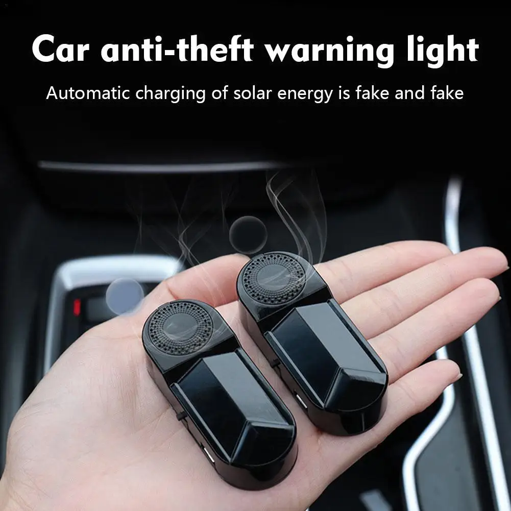 

Universal Car Solar LED Anti-theft Warning Light Wireless Analog Alarm Caution Flashing With Aromatherapy Car Accessories