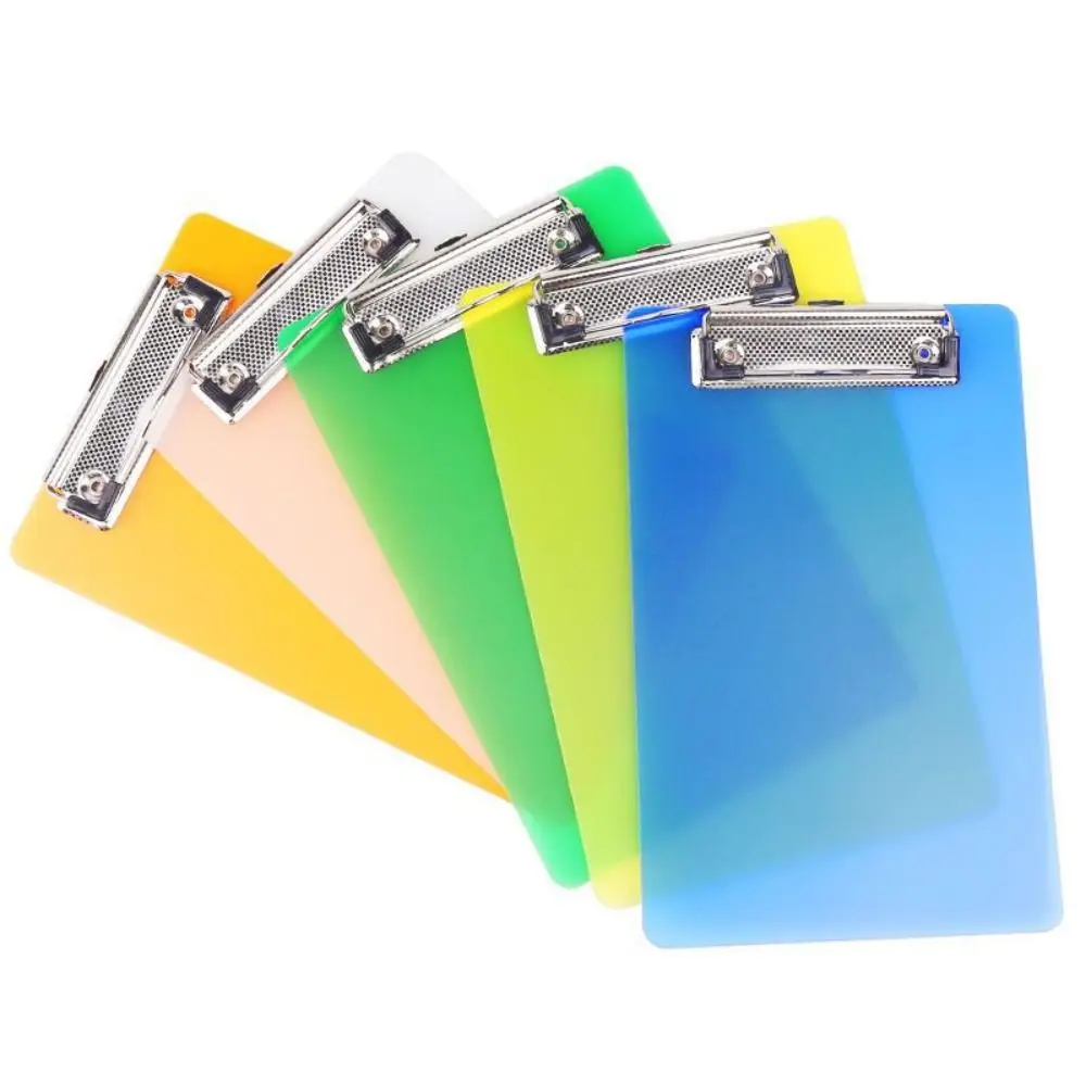 Portable A6 File Folder Writing Clipboard Low Profile Gold Clip Paper Organizer writing clipboard